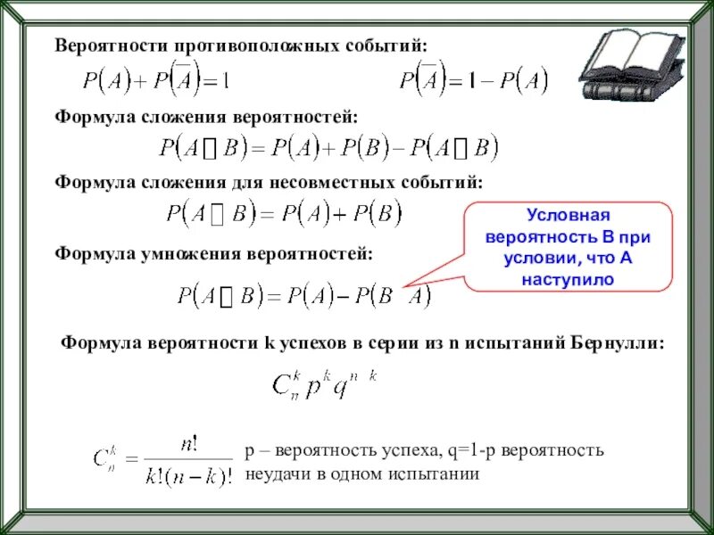 Группа вероятность. Формула условной вероятности. Вероятность несовместных событий формула. Формула сложения несовместных событий. Условная вероятность события формула.