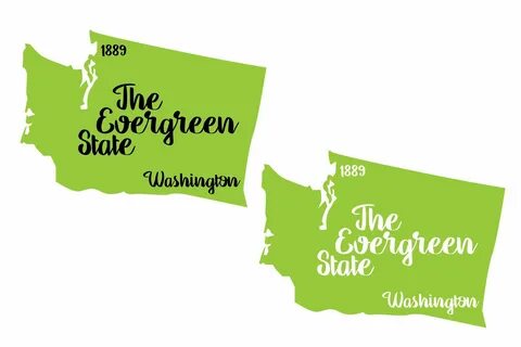 Washington - State Nickname & EST Year - 2 Files - SVG PNG EPS By Studio 26 Desi