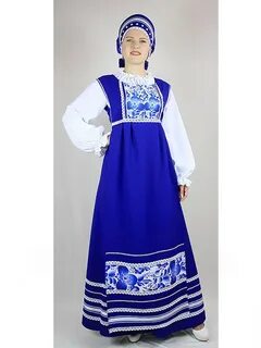 Народные костюмы голубые