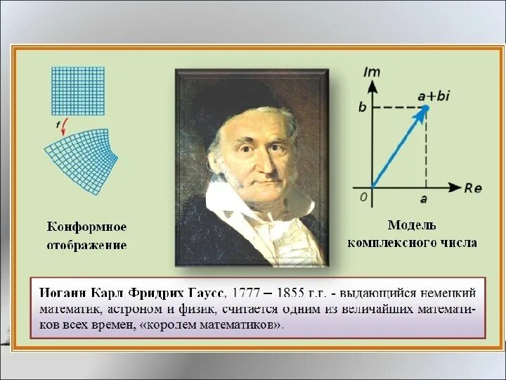 Конформное отображение. Великие математики Гаусс.