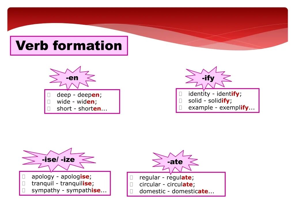 Word formation в английском. Verb formation. Суффикс Ize в английском языке. Word formation verbs. Verbs суффиксы.