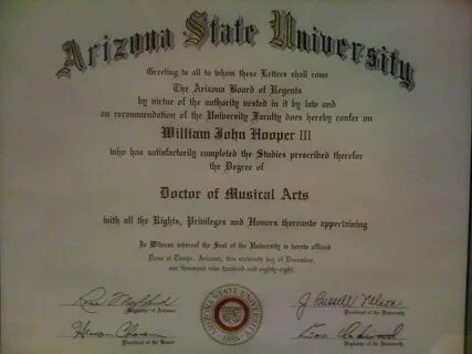 D. M. A. Arizona State University, Tempe, Arizona graduated summa cum laude with a ma...