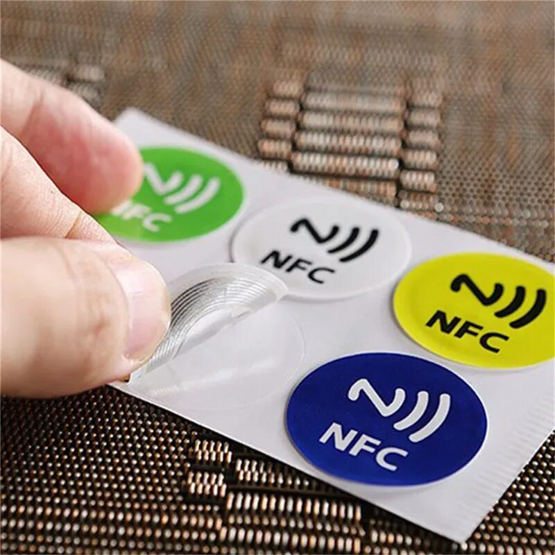 NFC Sticker ntag213. Метка NFC С чипом ntag216. RFID наклейка. RFID бирка. Метка для оплаты