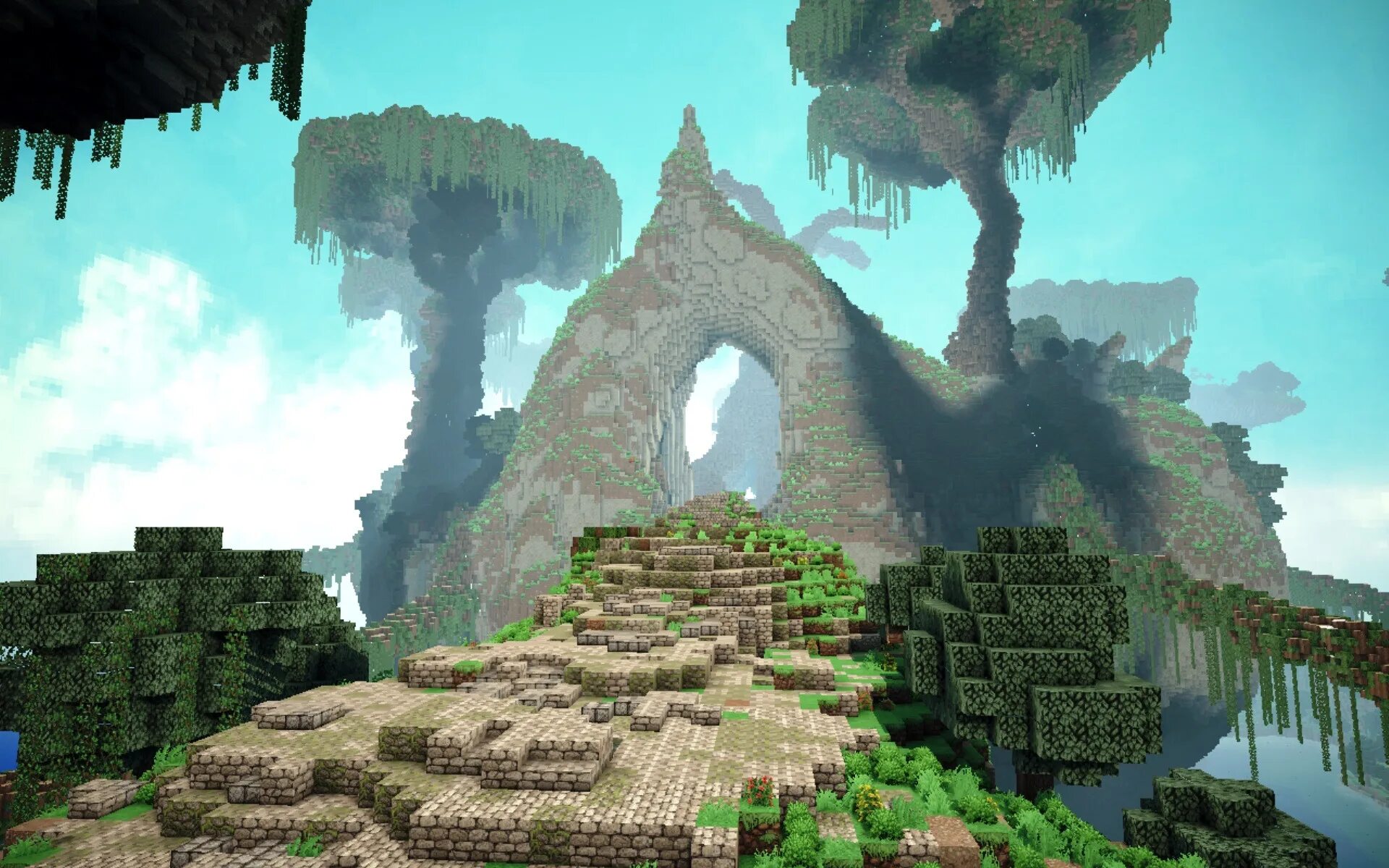 Майнкрафт. Minecraft рай. Красивые ворота в майнкрафт. Рай в МАЙНКРАФТЕ постройка.