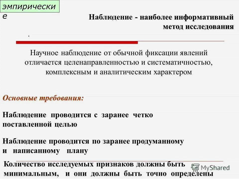 Предъявление требований в наблюдении