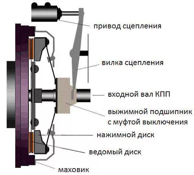 Сцепление устройство и принцип работы. Схема механизма сцепления автомобиля. Из чего состоит сцепление автомобиля. Принцип работы сцепления кратко. Работа привода сцепления