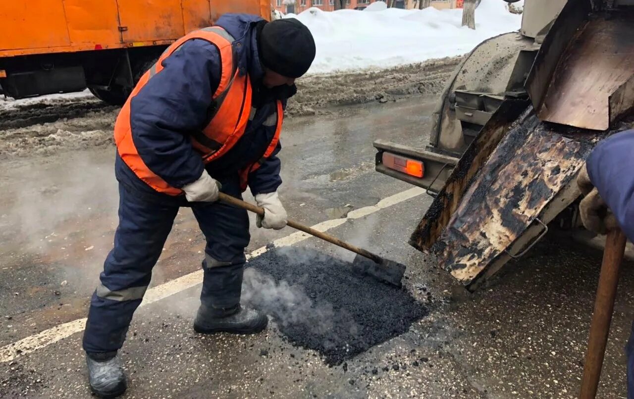 Ремонт дорог. Восстановление дорожного покрытия. Ямочный ремонт дорог. Текущий ремонт дорог.