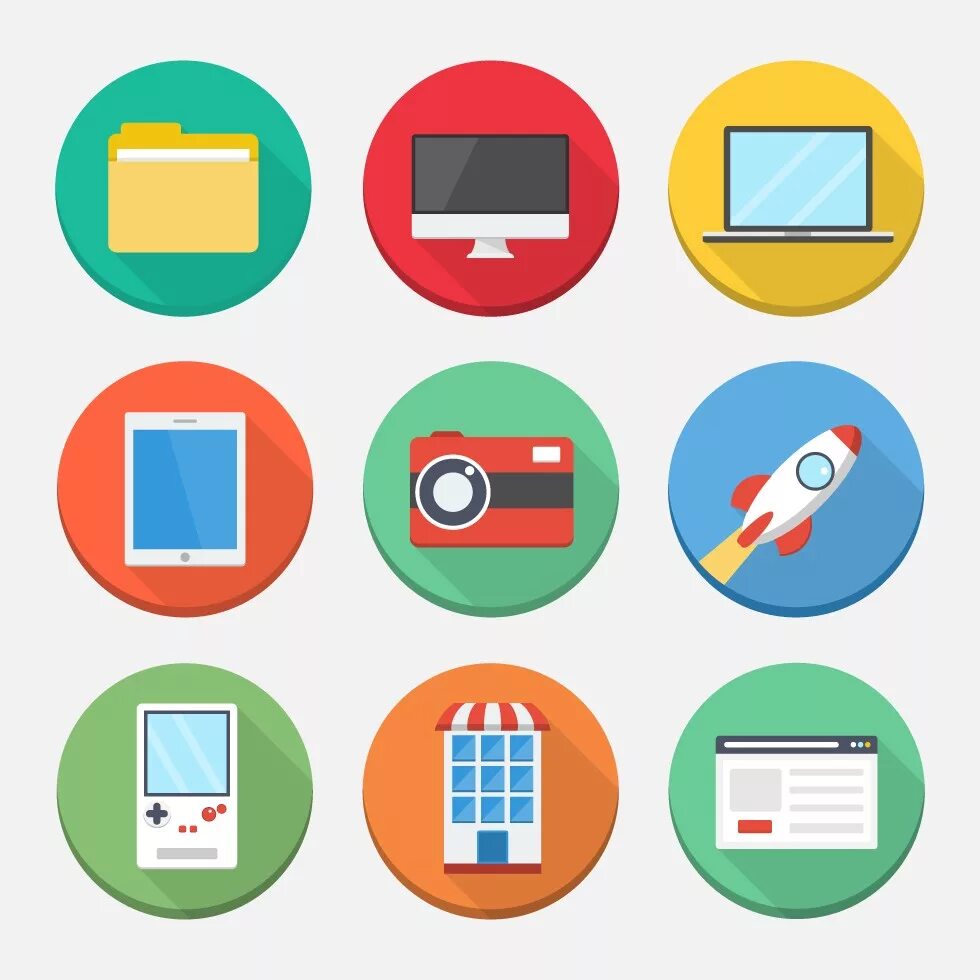 иконки в стиле flat стильные. флэт иконки. красивые иконки для приложений. флэт айкон иконки. плоский дизайн.