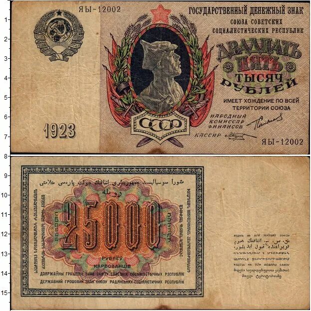 Купюры СССР 1923. 25000 Рублей 1923 года монетник. Облигации 1923 год СССР. 25000 Рублей СССР.