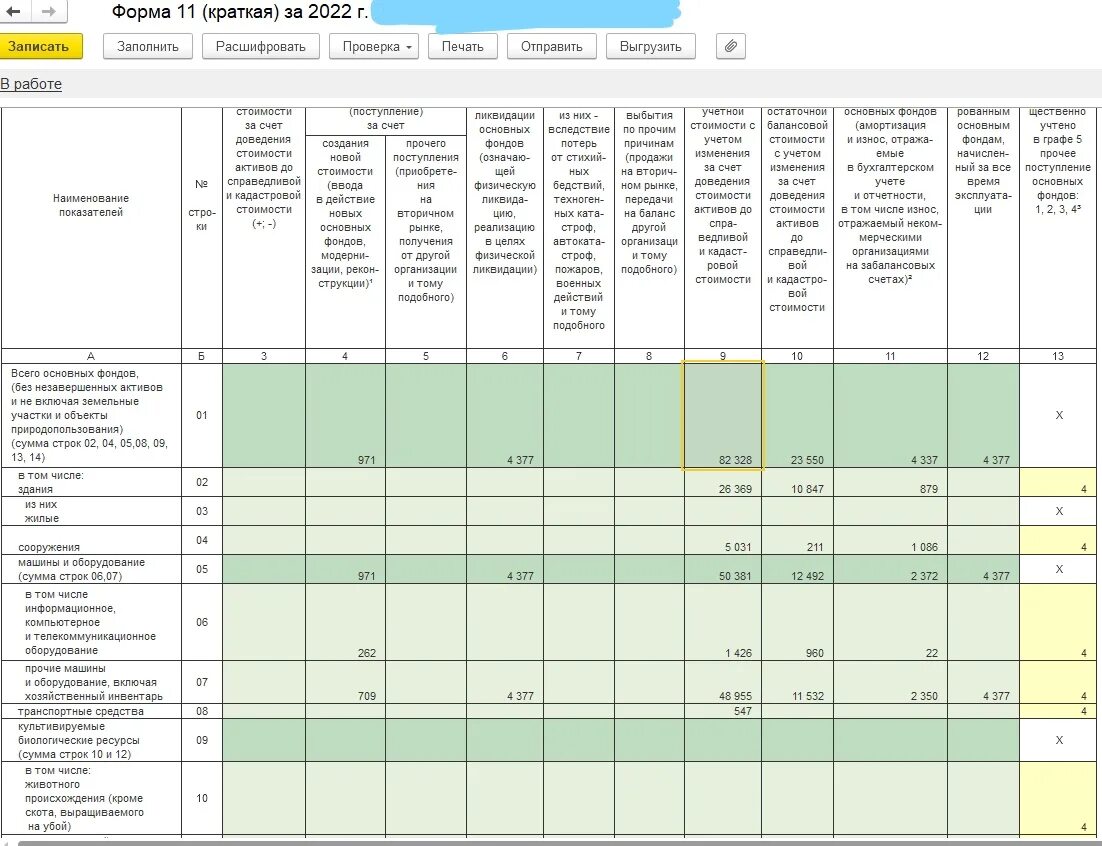 Заполнение форма 11 краткая за 2023. 11 Краткая. Форма 11 краткая за 2023г..