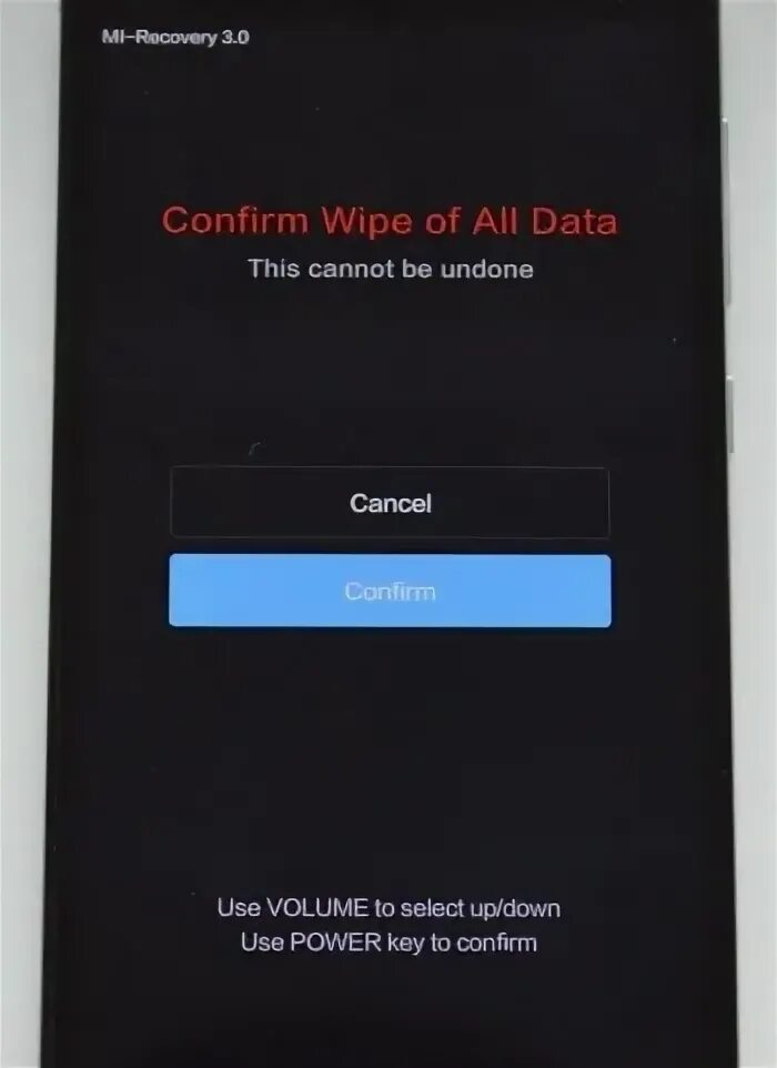 Xiaomi reboot wipe data. Data wiped successfully перевод.