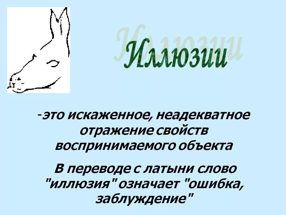 Иллюзия значение. Иллюзия значение