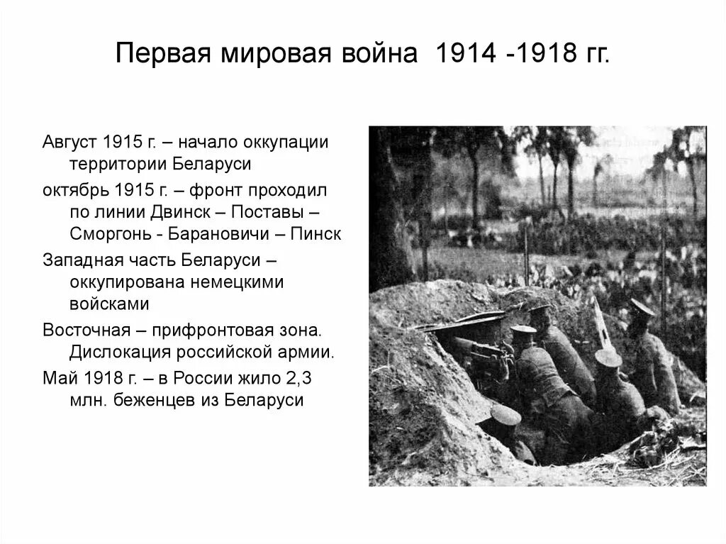 Хроника первой мировой войны 1914-1918.