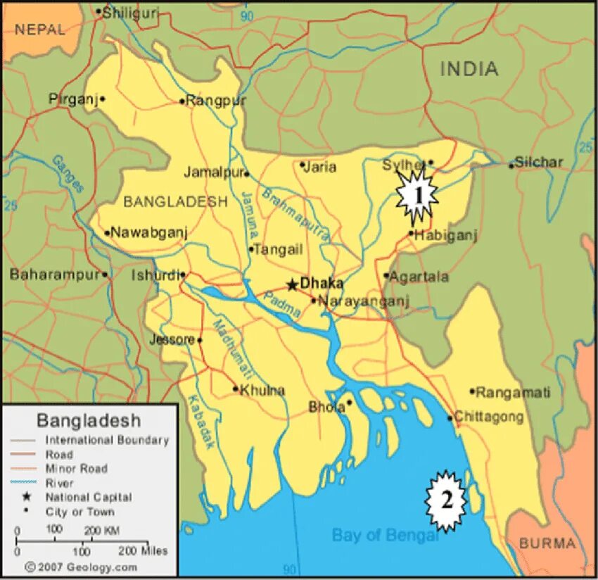 Где находится государство бангладеш. Руппур Бангладеш на карте. Карта Руппур карты Бангладеш. Реки Бангладеша на карте.