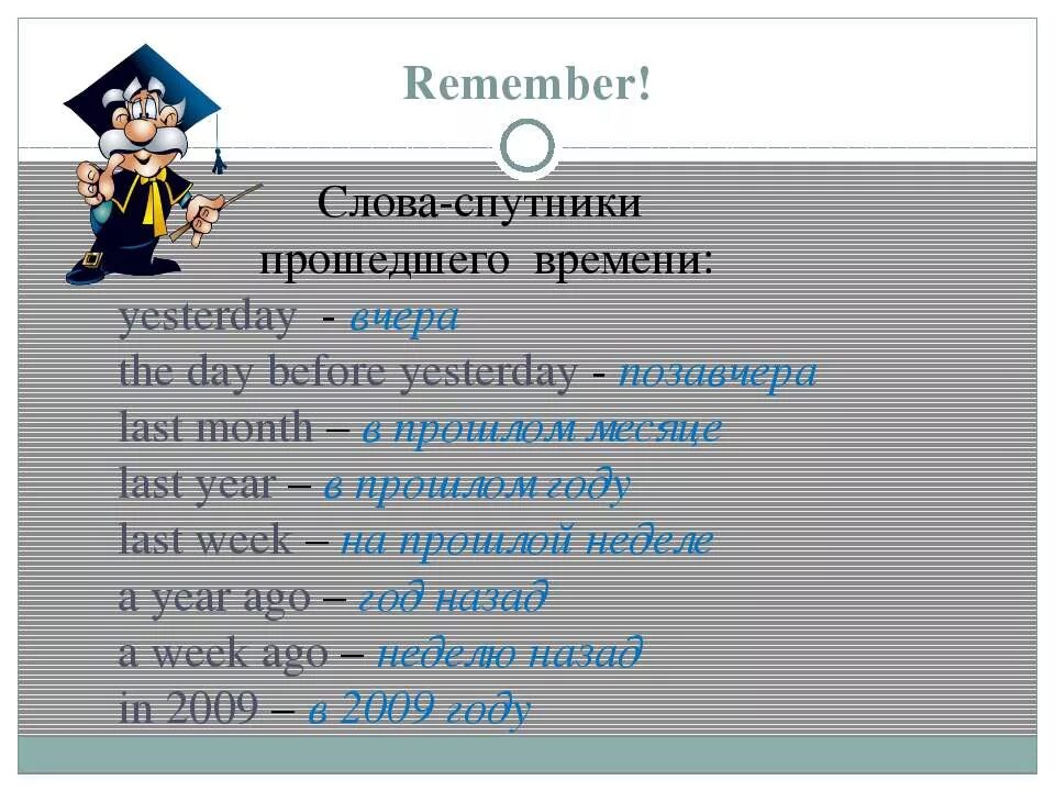 Last month предложения. Спутники прошедшего времени. Слова спутники. Слова спутники в английском языке. Слова спутники past simple.