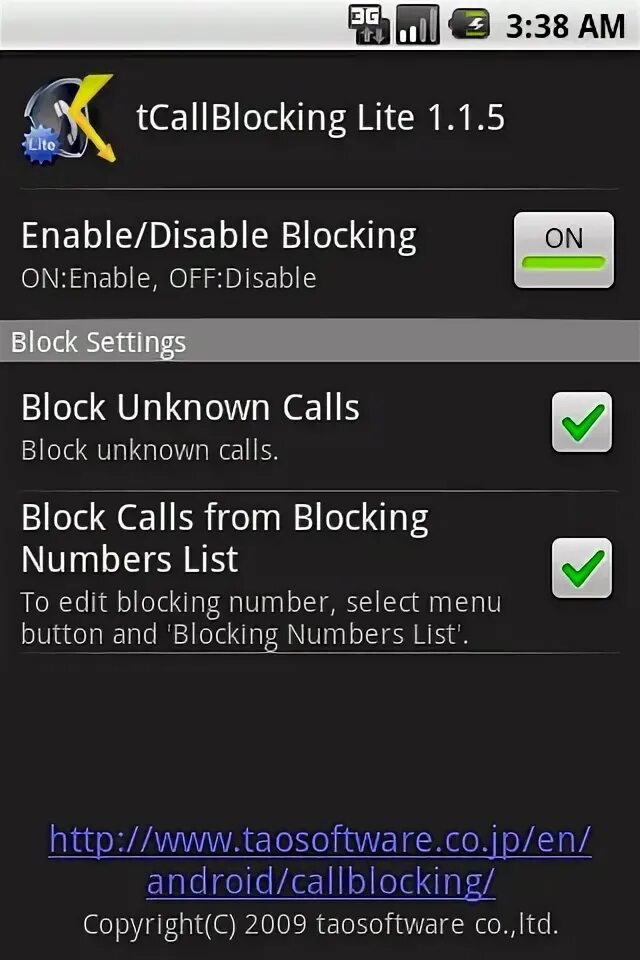 Enable blocking