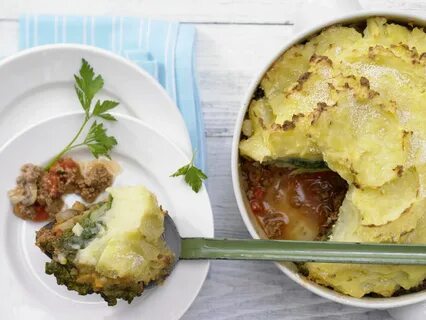 Пюре картофельное в духовке с грибами фаршем