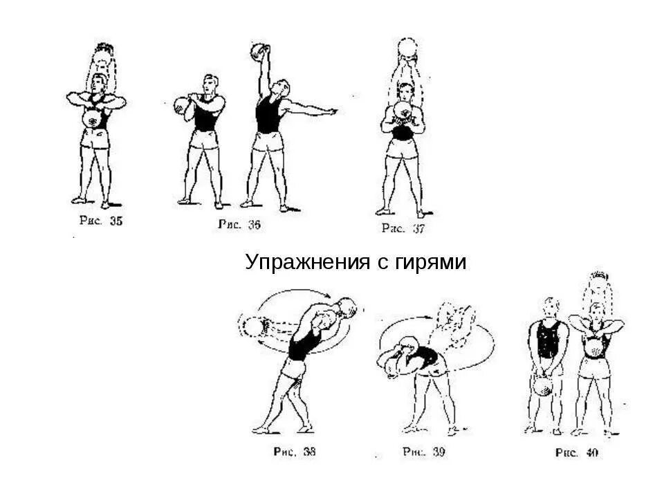 Работа с гирей 24