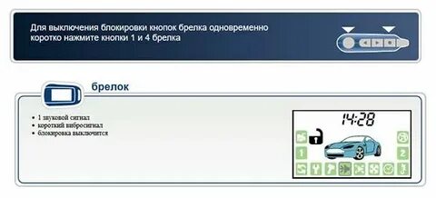Starline отключить брелок