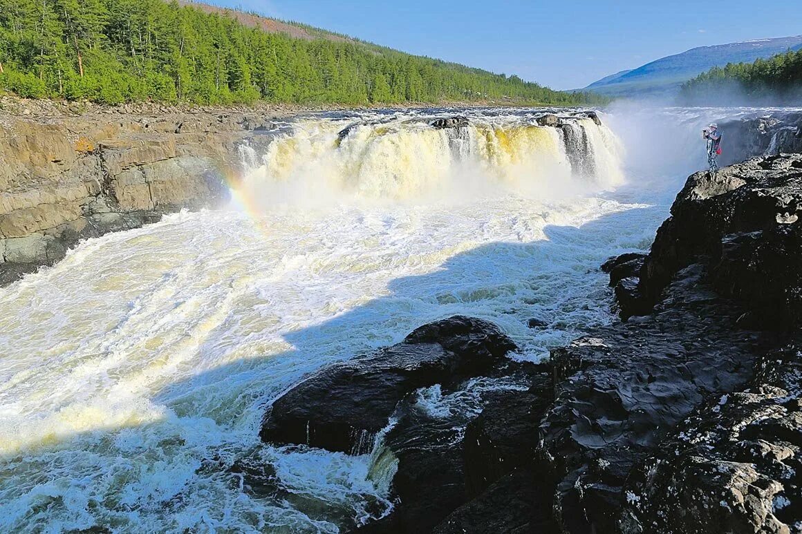 Плато Путорана водопады. Курейский водопад Путорана. Большой Курейский водопад плато Путорана. Большой Курейский водопад Красноярский край. Водопад меры