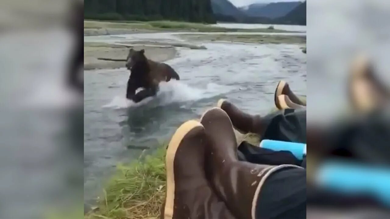 Медведь-Рыбак. Медведь на рыбалке. Медведь с мужиком на рыбалке. Мужик и медведь рыбачат.