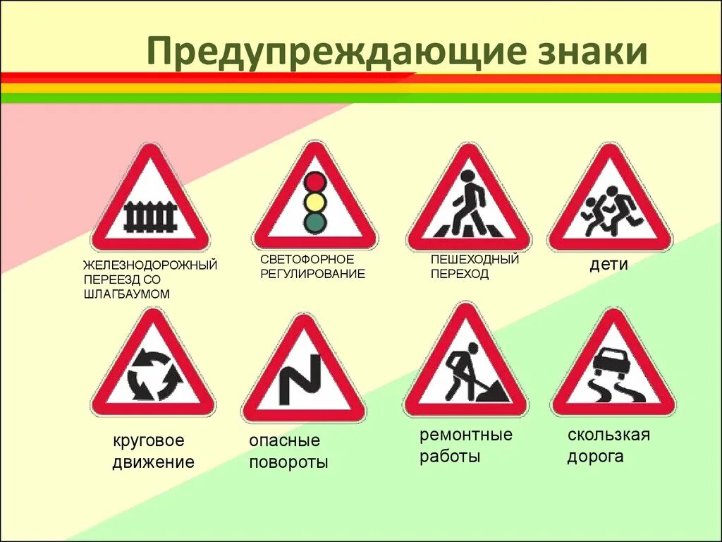 Рассмотреть дорожные знаки