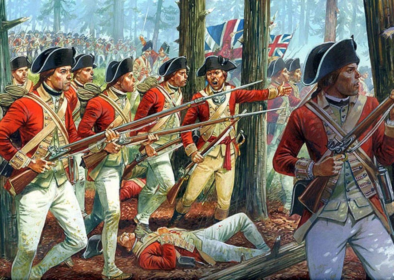 Англо французы. Британская армия в войне за независимость США.