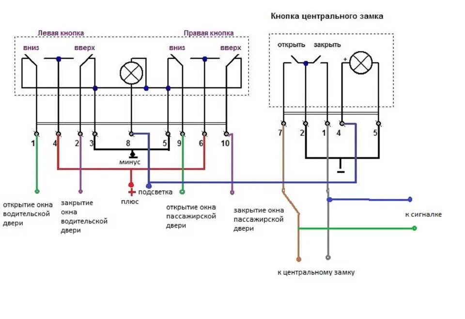 Схема замка гранта. Схема подключения стеклоподъемников Калина 2. Схема включения стеклоподъемников Калина 1. Схема подключения кнопки стеклоподъемника Калина.