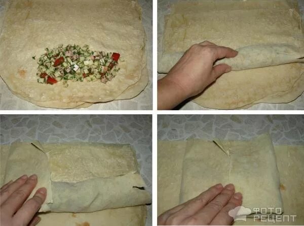 Треугольники из лаваша с консервированной горбушей - КулинарТоп