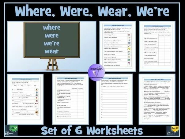 Where is set. Wear where. were where wear we&#039;re.