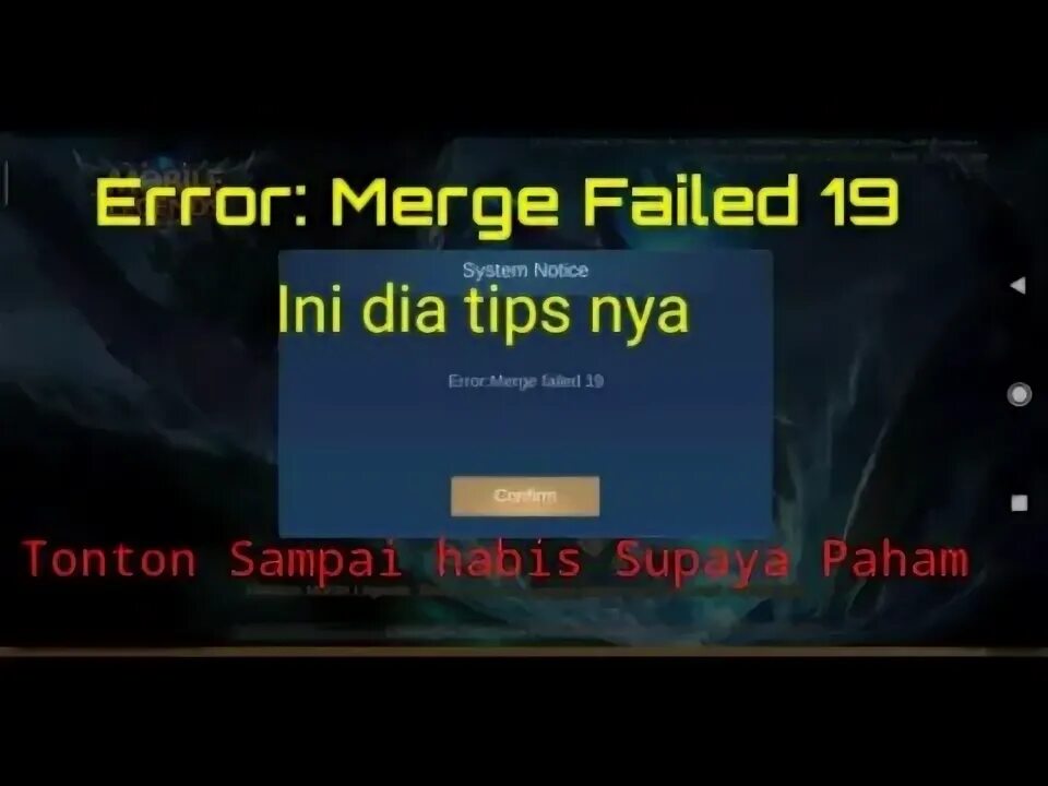 Merge Error. Merger Error. Merge failed