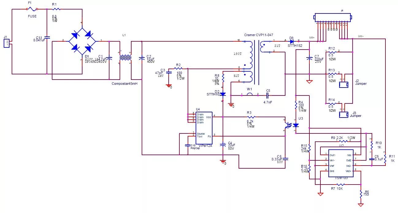 Viper22a схема блока питания Линейка ИС для построения AC/DC-преобразователей VIPer17 от STMicroelectronics -