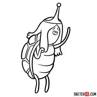 Printable coloring page of Turtle Princess.