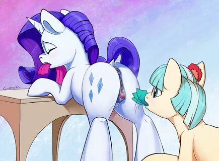 #1997868 - explicit, artist:caboni32, coco pommel, rarity, earth pony, pony, unicorn, ana...