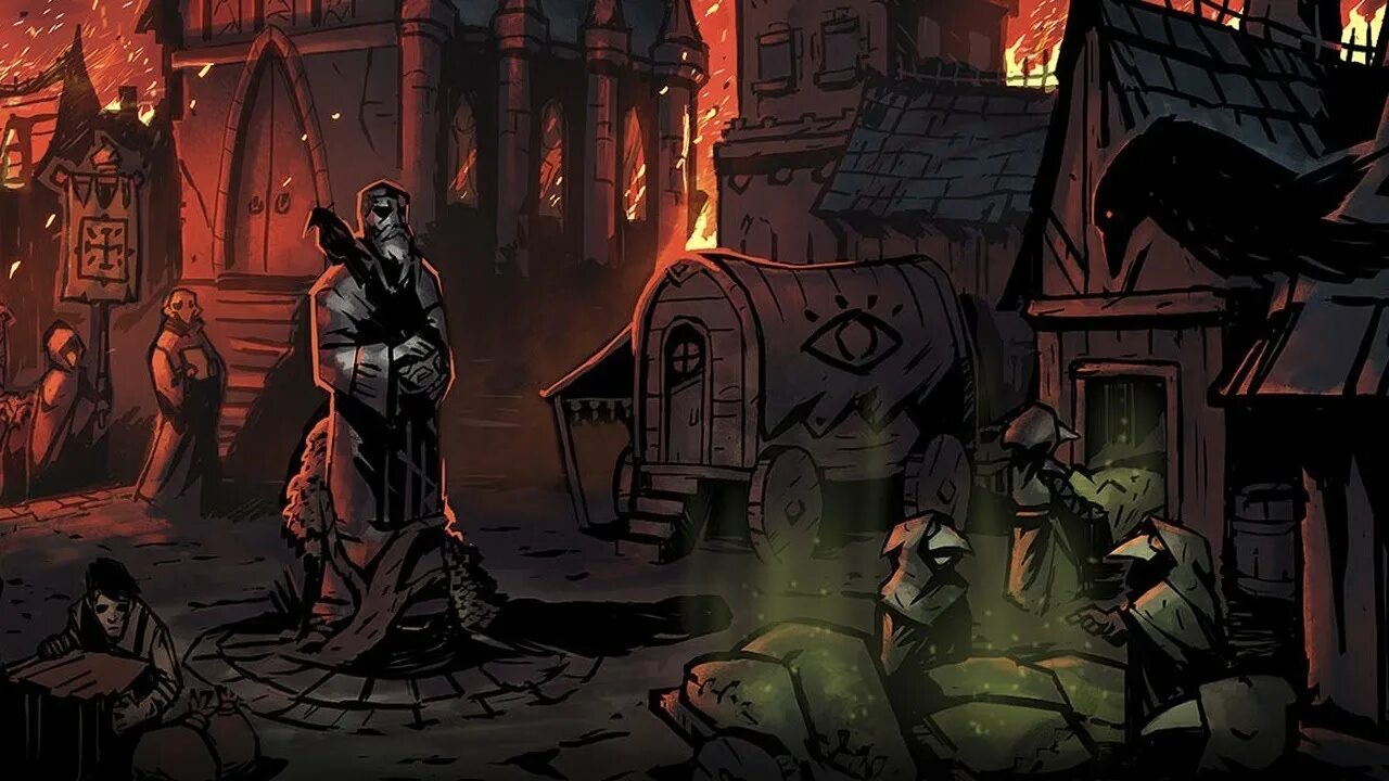 Темнота подземелий. Даркнесс данжеон. Darkest Dungeon город Гамлет. Darkest Dungeon 2 арт. Джестер Darkest Dungeon.