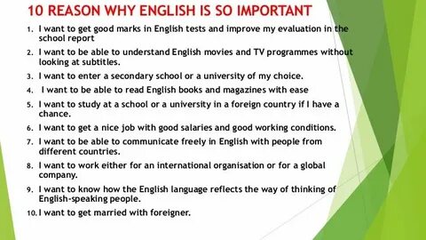 Why i learn english language