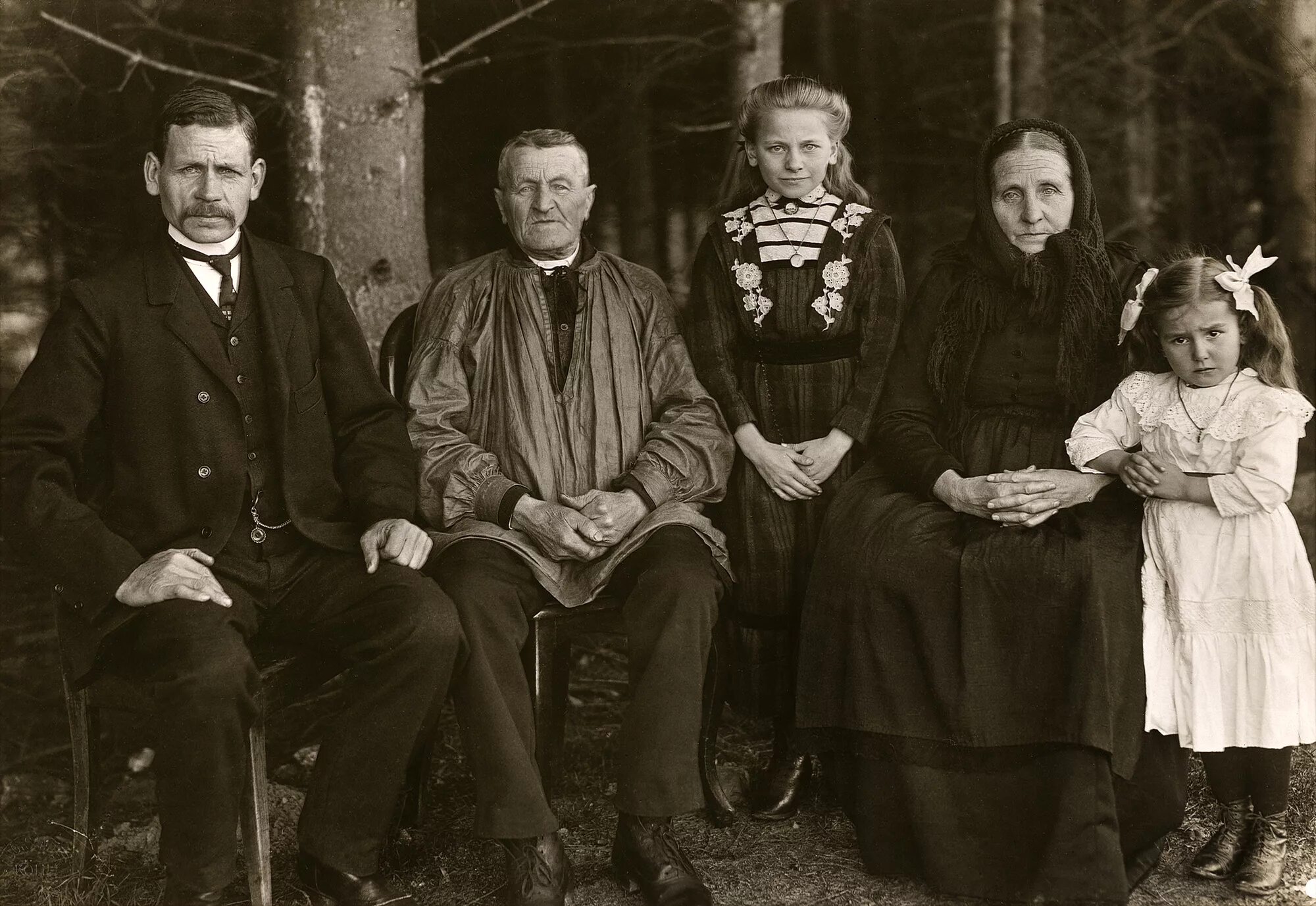 Старое фото семьи. Август Зандер (August Sander; 1876—1964). Август Зандер - фермер 1910. Старые семейные снимки.