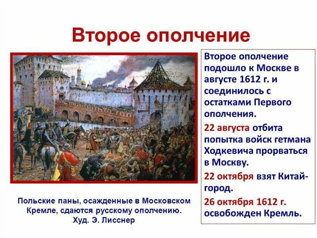 Второе ополчение 1612 года. Поляки в Москве в 1612. Смута в России 1603-1613. Второе ополчение в 1612 г формировалось в городе. Второе событие смуты