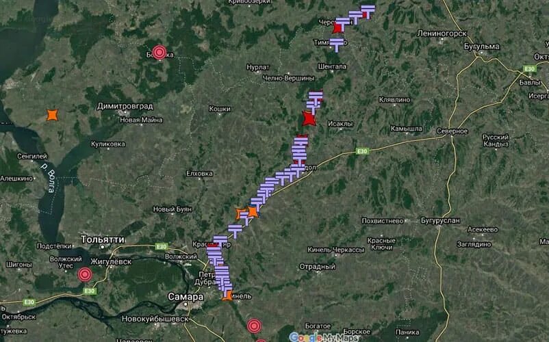 Заволжская оборонительная стена. Великая Заволжская стена на карте. Заволжская стена на карте Самарской области. Великая Заволжская стена из космоса.