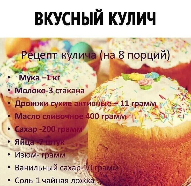 Кулич рецепт дрожжевого теста