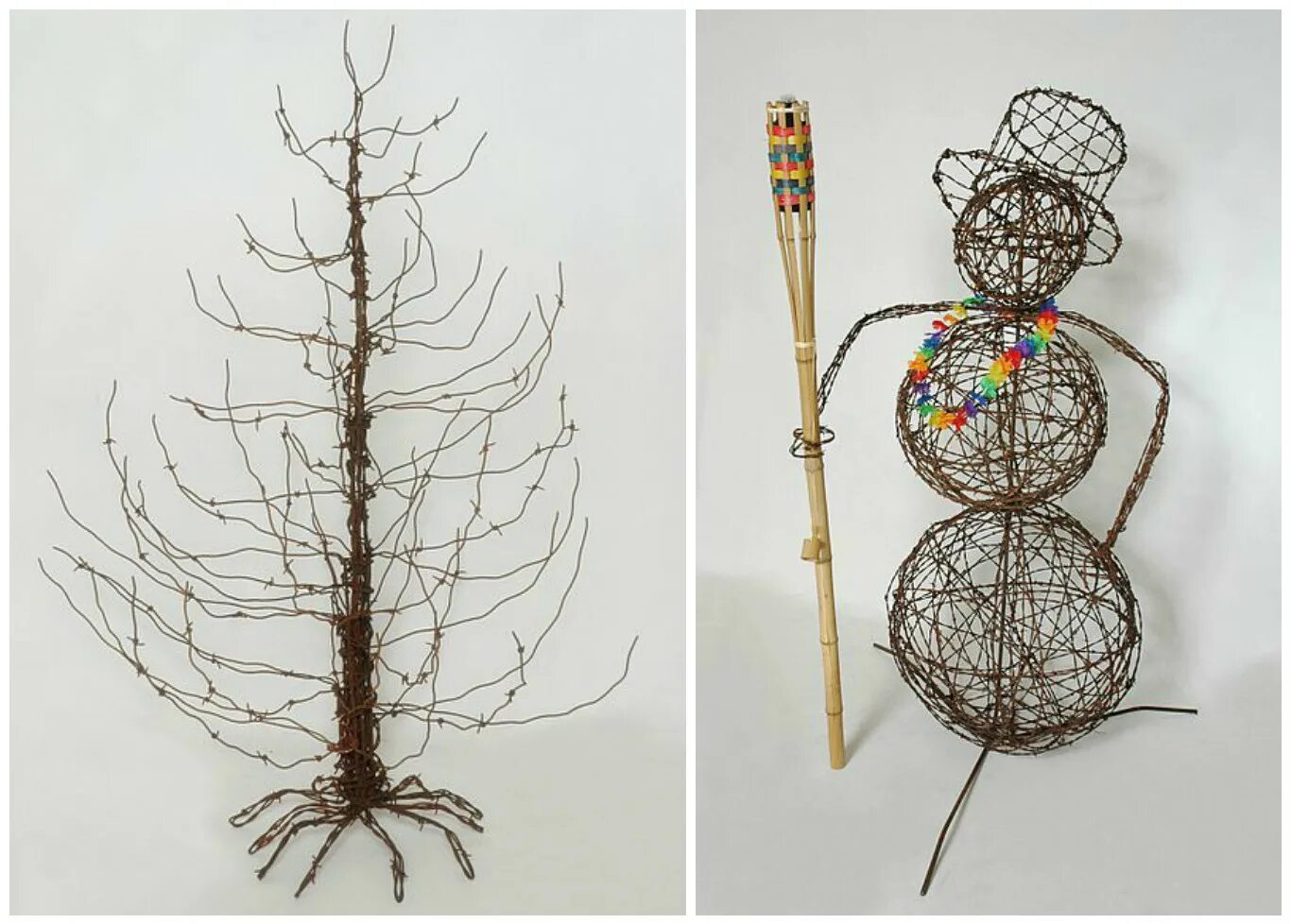 Каркас снеговика из проволоки своими руками. Каркас снеговика из проволоки. Снеговик из вязальной проволоки. Как сделать снеговика своими руками из проволоки. Украшение "снеговик".