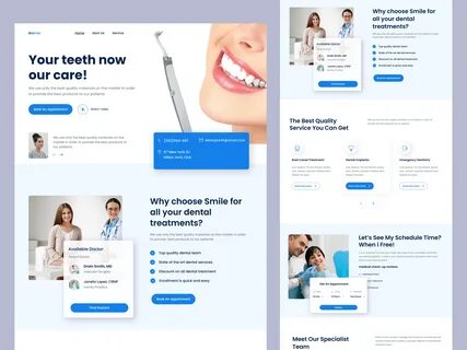 dental dental website dentist doctor Health hospital landing page medical M...