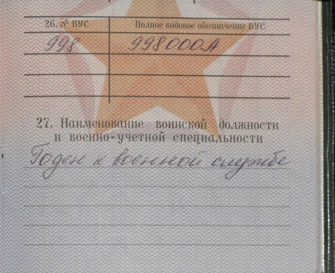 Полное кодовое обозначение вус. Вус в военном билете расшифровка. вус 837037а в военном билете. вус 079 в военном билете. кодовое вус 837037 а.