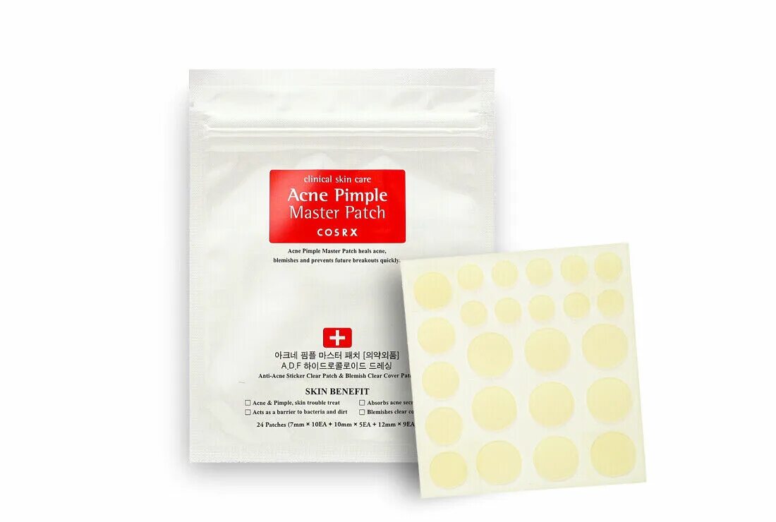 Acne pimple. Пластыри от прыщей cosrx acne pimple master patch. патчи от акне cosrx, 24шт. наклейки от прыщей cosrx acne pimple master patch.