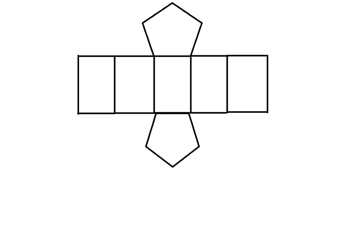 Призма развертка для склеивания. Правильная пятиугольная Призма развертка. Пятиугольная Призма Призма развертка. Пятигранная Призма развертка. Наклонная пятиугольная Призма развертка.