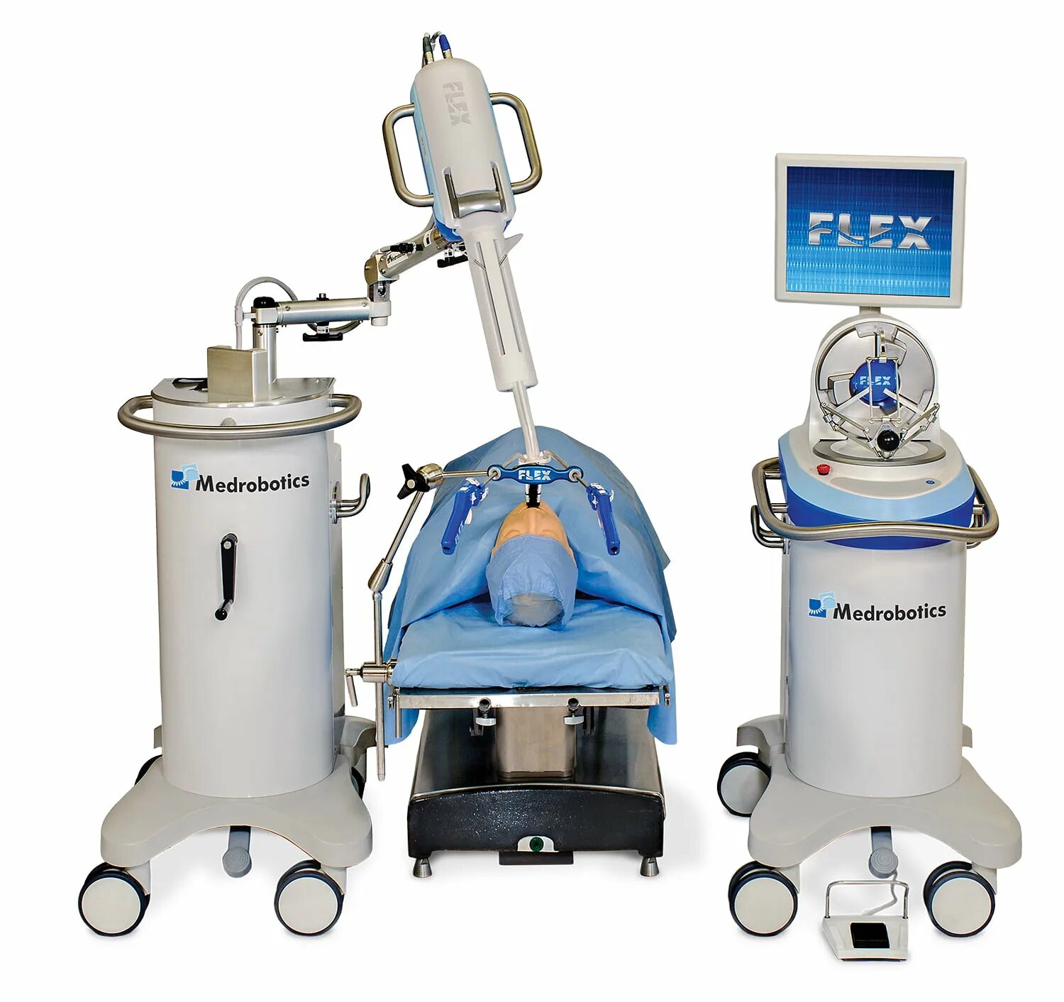 Flex Robotic System. Medrobotics: Flex Robotic. Робот the Flex System. The device operates