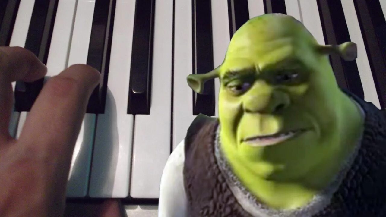 Песня шрека на английском. Hallelujah Шрек. Шрек на пианино. Sad Shrek Hallelujah. Всратый Шрек Аллилуйя.