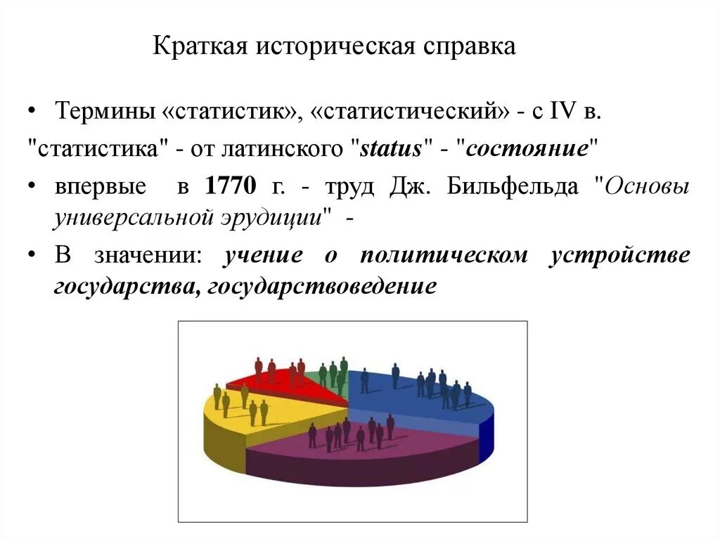 История статистики информации. История статистики информации