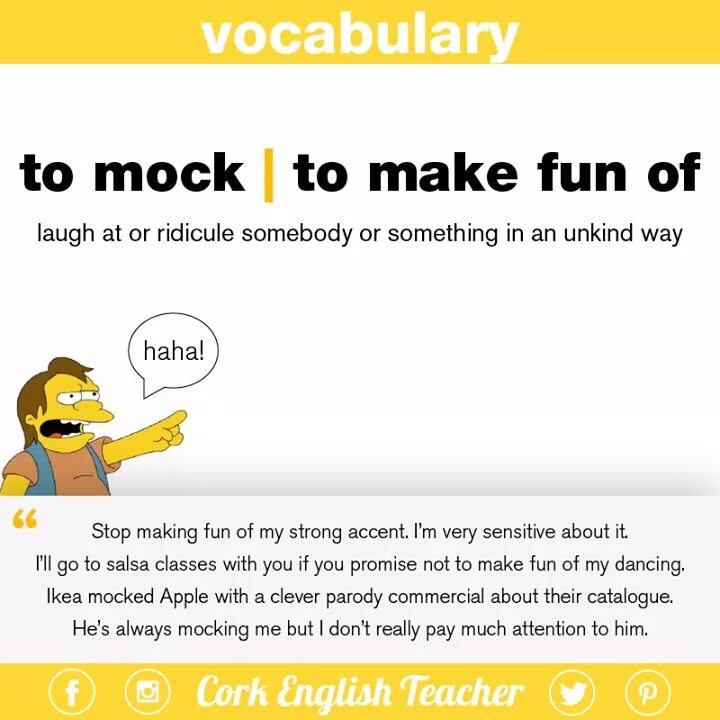 Cork English teacher. Cork English teacher writing essays. Idioms Cork English teacher. To make fun of.