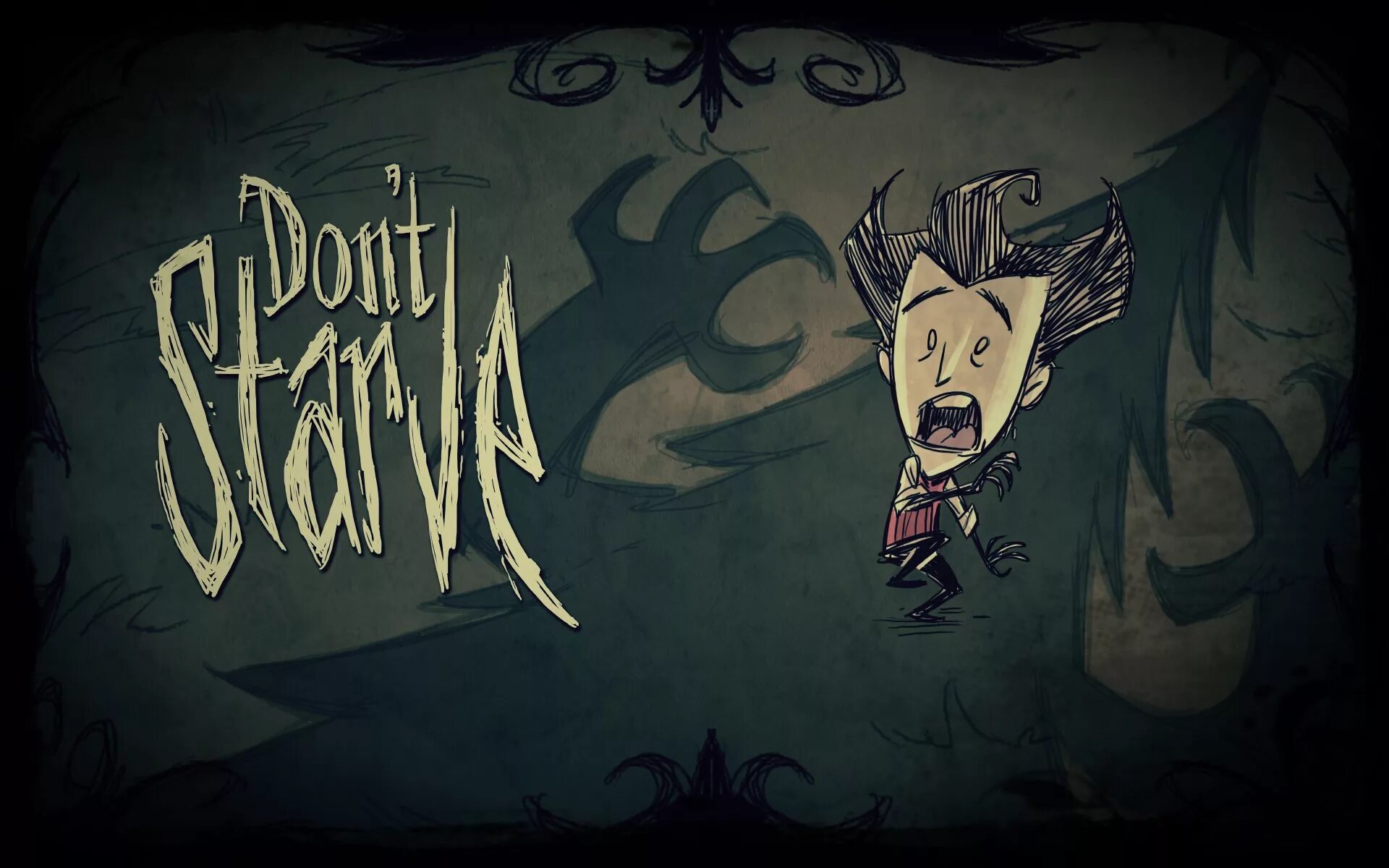 Dont day. Don't Starve плакат. Ljycn cnfha. Don t Starve игра. Не голодай.